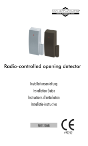 Radio-controlled opening detector