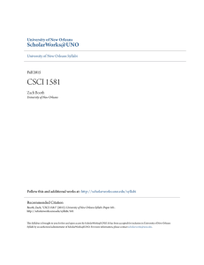 CSCI 1581 - ScholarWorks@UNO