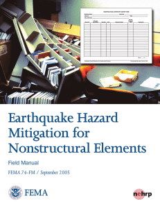 Earthquake Hazard Mitigation for Nonstructural