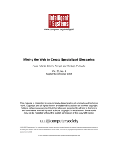 Mining the Web to Create Specialized Glossaries