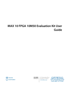 MAX 10 FPGA 10M50 Eval Kit Guide