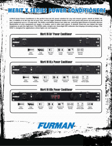 Furman Merit X Series Data Sheet