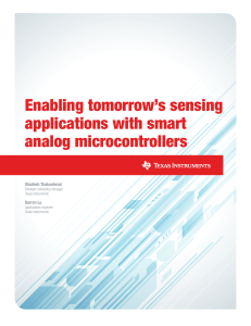 Enabling tomorrow`s sensing applications with smart analog