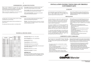 installation instructions for low profile conversion kits