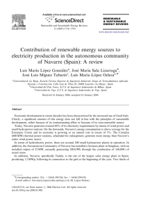 Contribution of renewable energy sources to