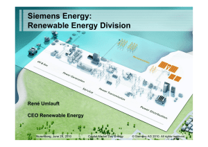 Siemens Energy: Renewable Energy Division