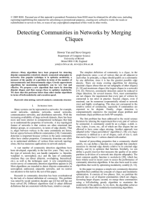 Detecting Communities in Networks by Merging Cliques