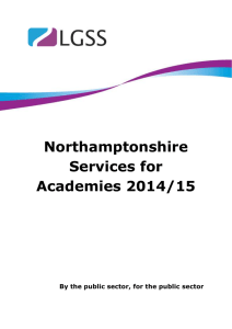 Northamptonshire Services for Academies 2014/15