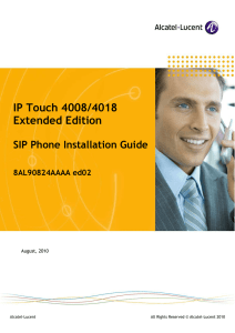 IP Touch 4008/4018 Extended Edition - Alcatel