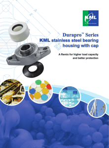 KML stainless steel bearing housing with cap