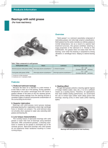 Bearings with solid grease