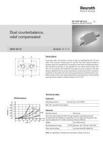 Dual counterbalance, relief compensated