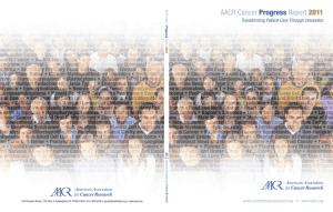 AACR Cancer Progress Report 2011