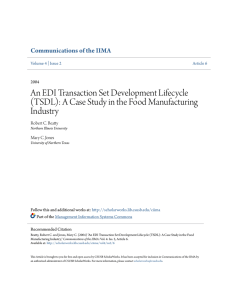 An EDI Transaction Set Development Lifecycle (TSDL)