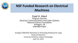 NSF Funded Research on Electrical Machines - publish