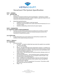 VersaCourt Tile System Specification
