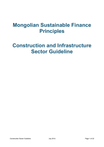 Construction and Infrastructure Sector Guideline