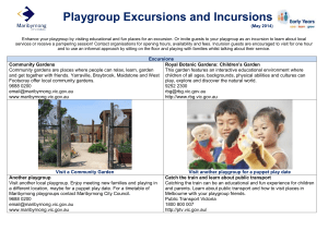 Playgroup Excursions and Incursions