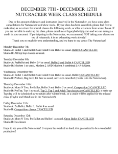 Nutcracker Show Week Class Cancellation List