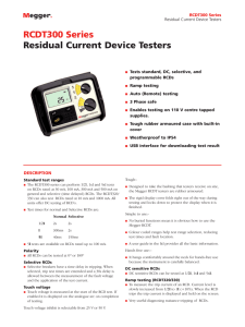 RCDT300 Series Residual Current Device Testers