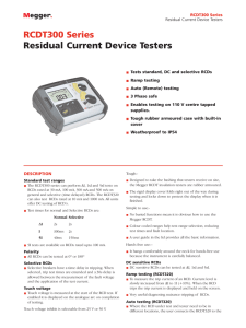 RCDT300 Series Residual Current Device Testers