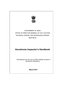 Aerodrome Inspector`s Handbook - Directorate General of Civil