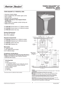 town square® 24" pedestal sink