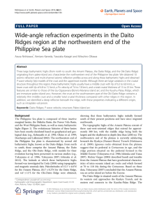 Wide-angle refraction experiments in the Daito Ridges region at the