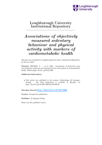 Associations of objectively measured sedentary behaviour and