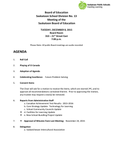 Regular Board meeting - Saskatoon Public Schools