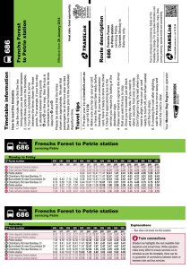 Route description 686 Timetable information Travel tips Frenchs