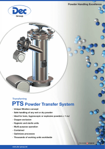 PTS Powder Transfer System
