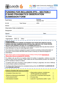 section 3 e band pragmatics observation submission form