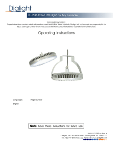 UL-1598 Rated LED High/Low Bay Luminaire Installation