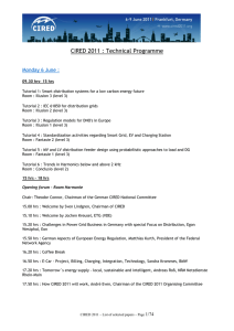 CIRED 2011 : Technical Programme