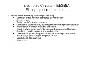 Electronic Circuits – EE359A Final project requirements