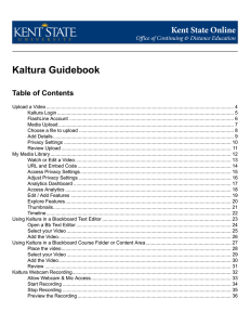 Kaltura Guidebook
