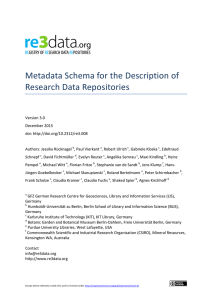 Metadata Schema for the Description of Research Data