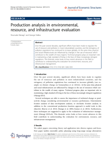 Production analysis in environmental, resource, and infrastructure