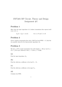 INF5481 RF Circuit, Theory and Design Assignment #1