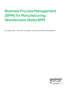 Business Process Management (BPM) for Manufacturing