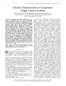 “Security enhancement of cooperative single carrier systems”, IEEE