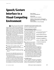 Speech/gesture interface to a visual-computing environment