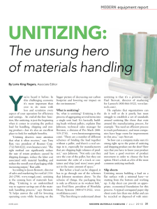 Unitizing: - Modern Materials Handling