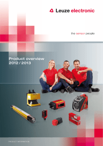 Product overview 2012 / 2013