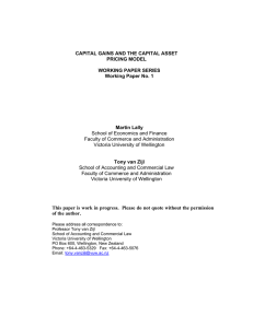 CAPITAL GAINS AND THE CAPITAL ASSET PRICING MODEL