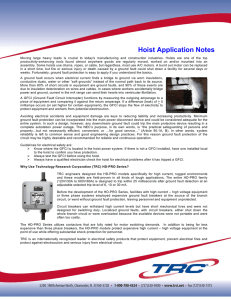 Hoist Application Notes - Technology Research, LLC