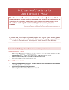 Grades 9 -12 National Standards for Arts Education