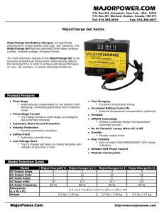 MajorCharge Gel Specifications