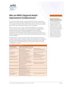Who are NRHI`s Regional Health Improvement Collaboratives?